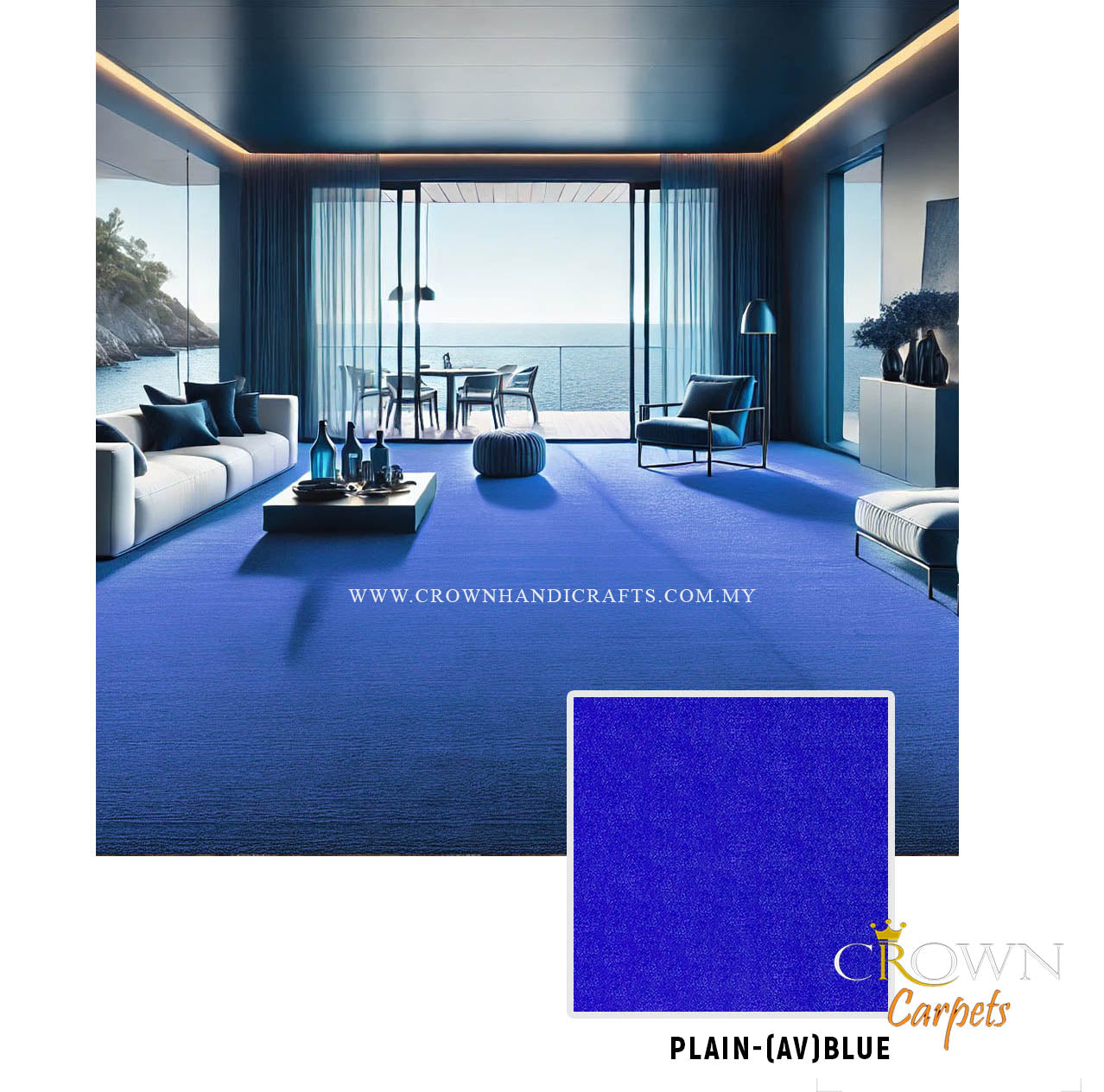 Elevate your space with the timeless beauty and durability of Wilton carpets | Crown Wilton Plain (AV) Wall To Wall Carpet