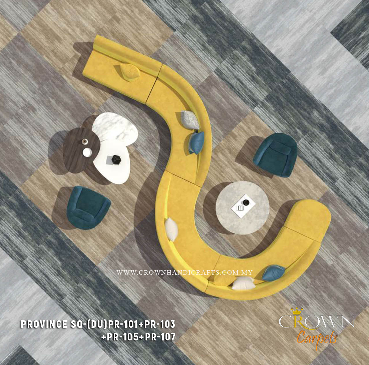 Exclusive Thick Carpet Square Tiles | Province SQ (DU)