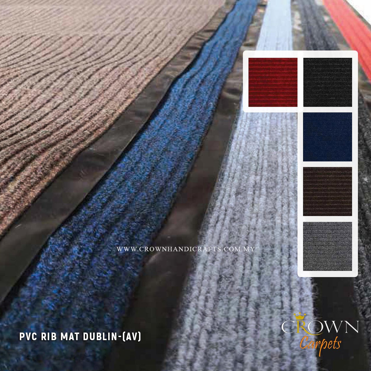 PVC RIB MAT DUBLIN W2W (AV) – Crown Furniture & Carpets