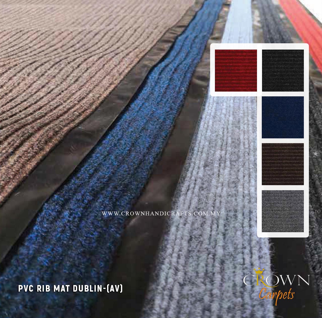 PVC RIB MAT DUBLIN W2W (AV)