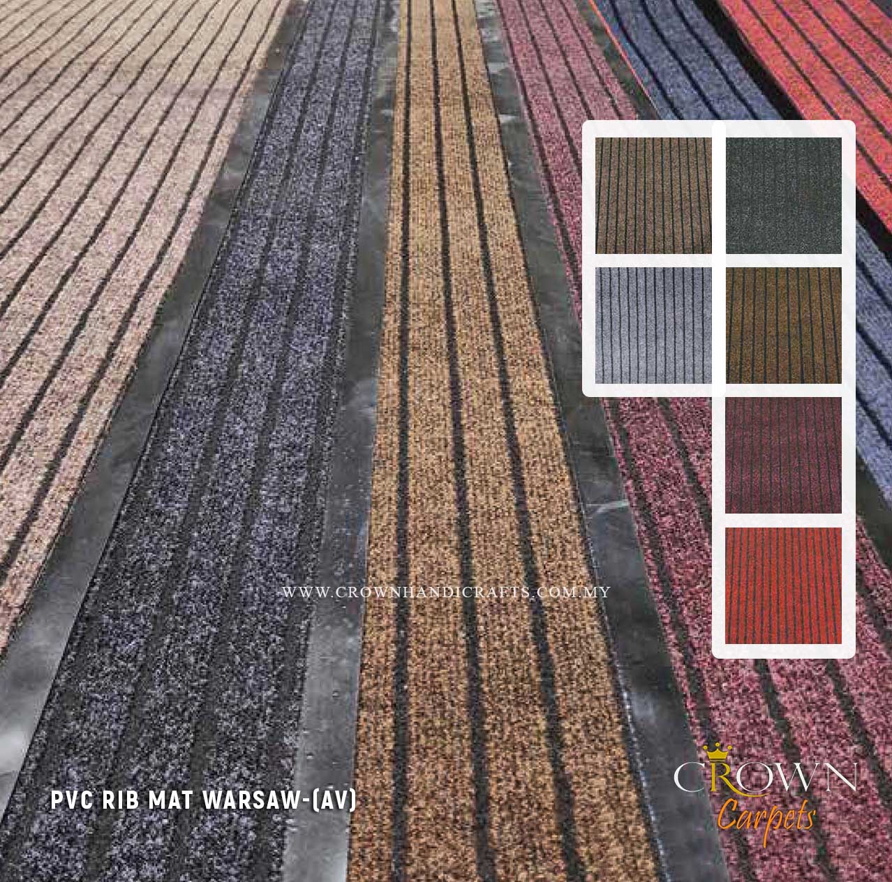 PVC RIB MAT WARSAW W2W (AV)