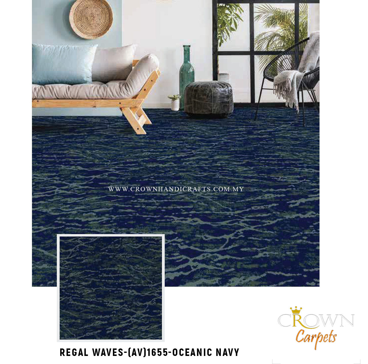 High end Premium Carpets for Residential | Regal Waves (AV) Wall To Wall Carpet