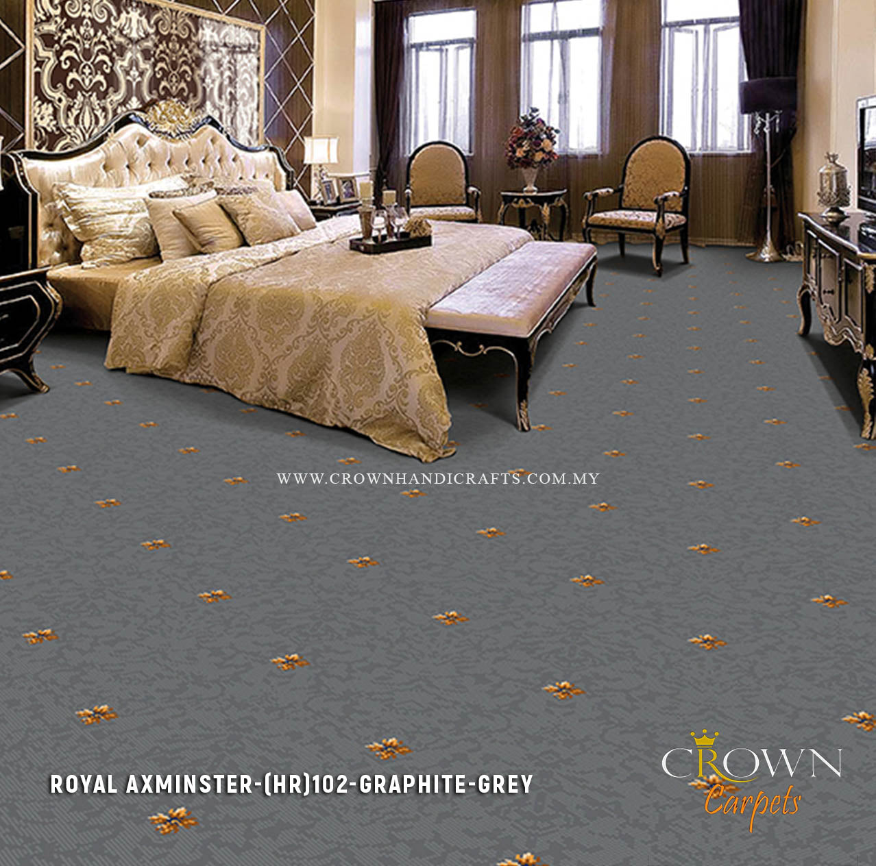 Enhance your space with the luxurious Axminster Carpet | Royal Axminster (HR) Wall To Wall Carpet