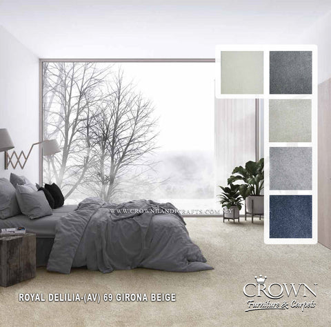 Experience Classic Sophistication with Elegant Plain Carpet Designs | Royal Delilia (AV) Wall To Wall Carpet