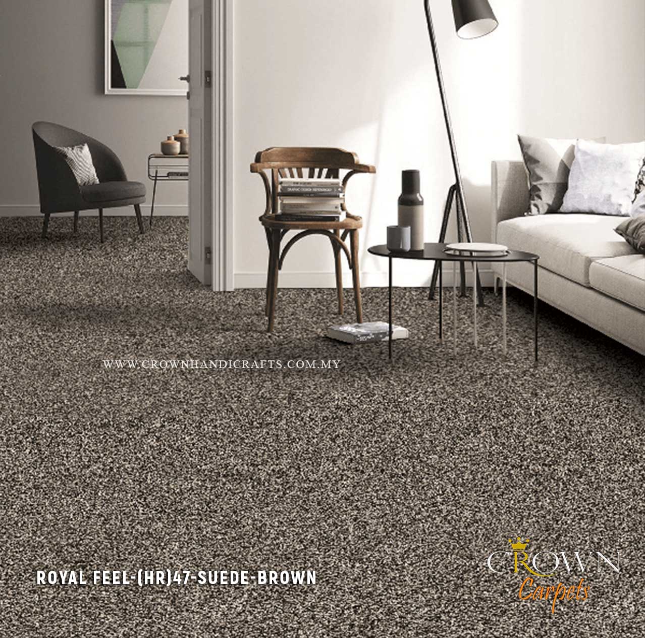 Luxury High-end Solid Plain Carpets in Malaysia by Crown Carpets | Royal Feel (HR) Wall To Wall Carpet