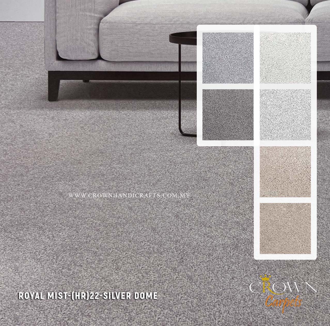 Premium Range of Broadloom Carpets in Malaysia | Royal Mist (HR) Wall To Wall Carpet