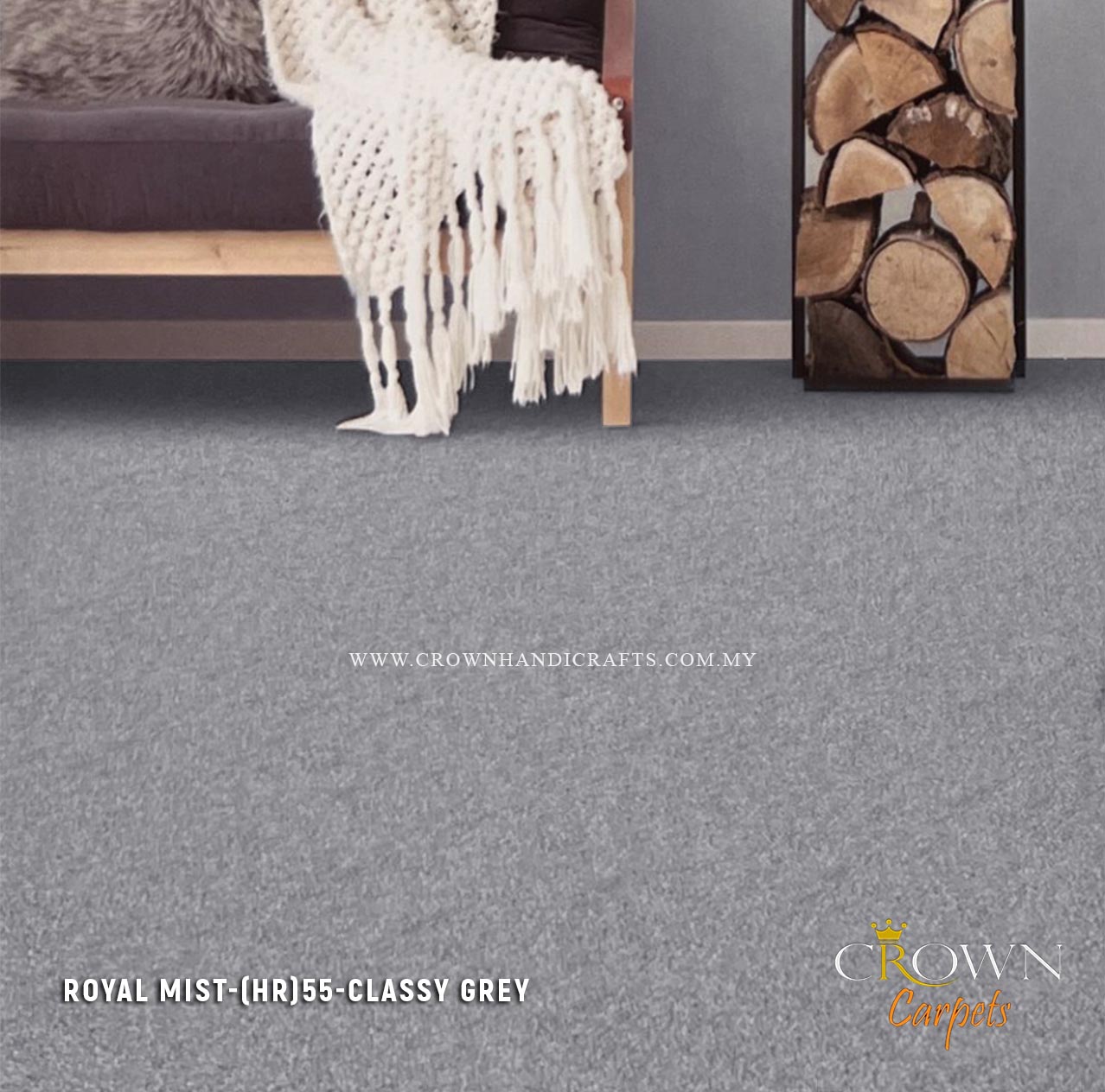 Premium Range of Broadloom Carpets in Malaysia | Royal Mist (HR) Wall To Wall Carpet