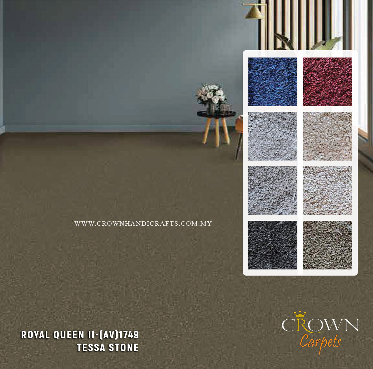 Huge Collection of Premium Range Carpets for Hotel bedroom | Royal Queen II (AV) Wall To Wall Carpet