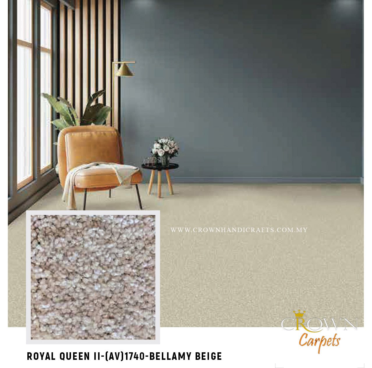 Huge Collection of Premium Range Carpets for Hotel bedroom | Royal Queen II (AV) Wall To Wall Carpet