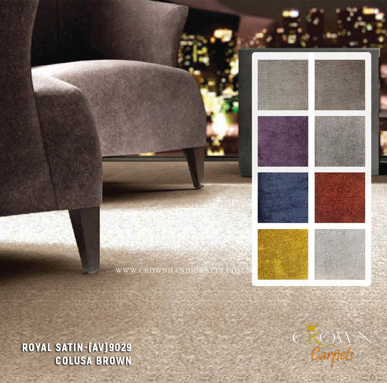 Premium Top Notch Carpet in Malaysia | Royal Satin (AV) Wall To Wall Carpet