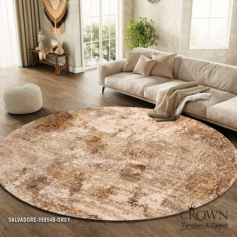 Modern Carpet – Stunning Abstract Design Rug for Modern Homes | Salvadore 09854B Round