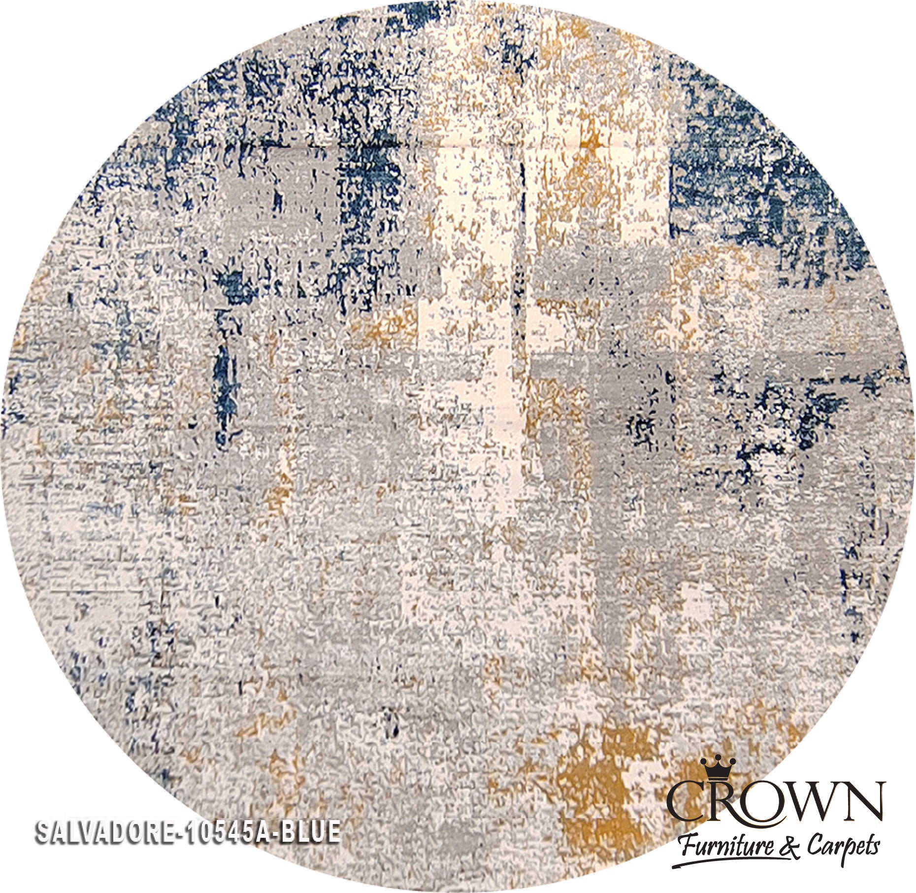 Modern Carpet – Contemporary Abstract Rug for Living Room & Bedroom | Salvadore 10545A Round