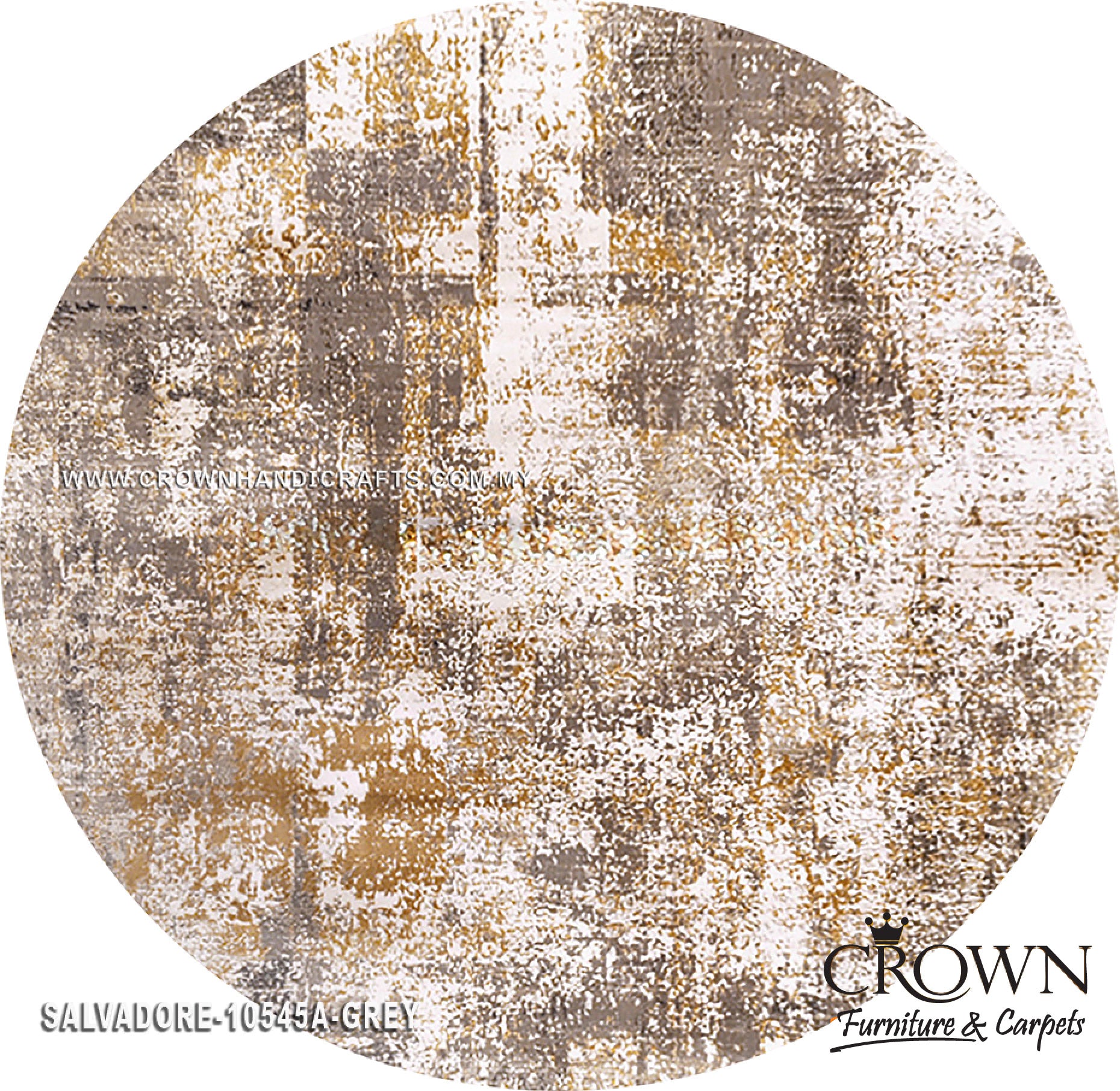 Modern Carpet – Contemporary Abstract Rug for Living Room & Bedroom | Salvadore 10545A Round