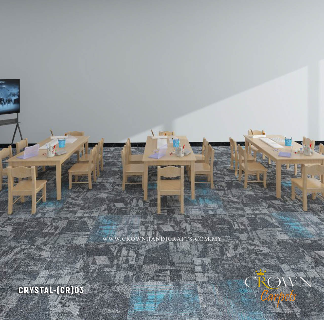 Competitive Price Textured Carpet Tiles | Crystal (CR)