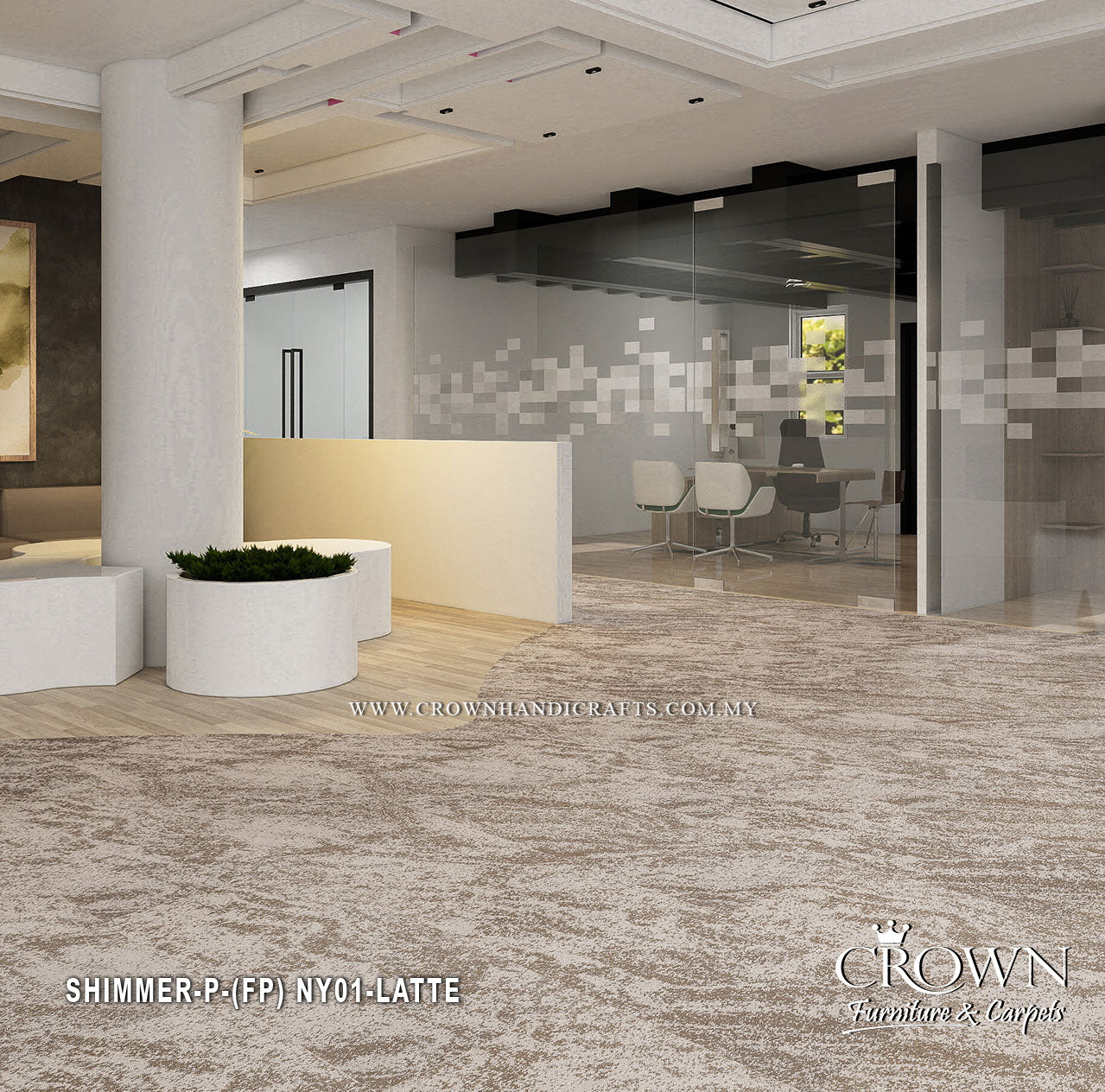 Carpet Tiles with Premium Contemporary Finish  | Shimmer-Colorshift (FP) *INDENT* MOQ 5000 SQFT