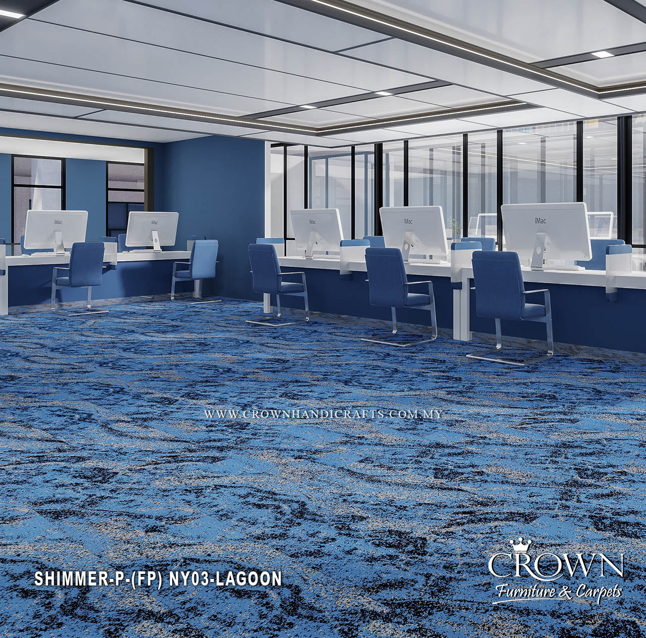 Carpet Tiles with Premium Contemporary Finish  | Shimmer-Colorshift (FP) *INDENT* MOQ 5000 SQFT