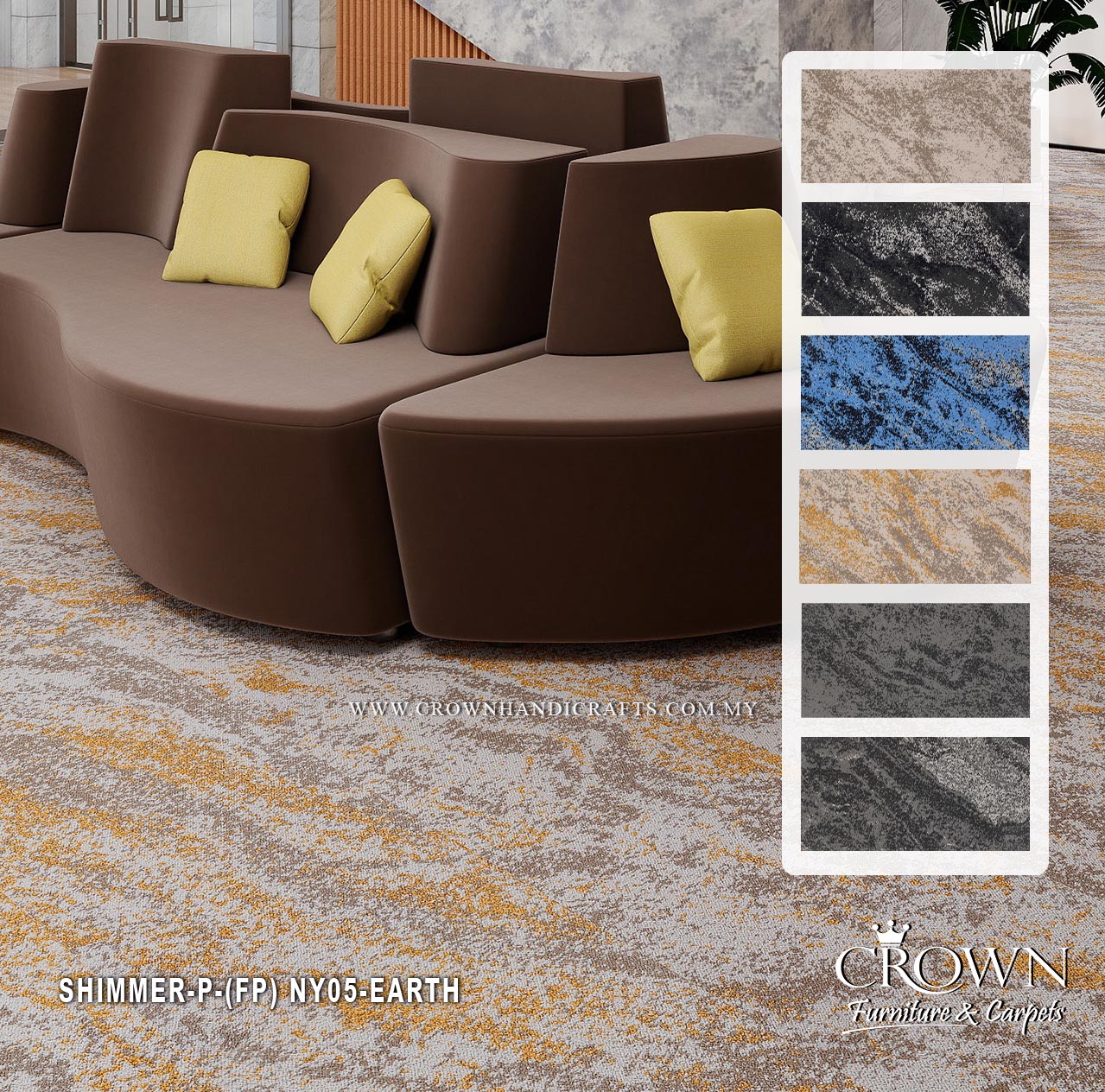 Carpet Tiles with Premium Contemporary Finish  | Shimmer-Colorshift (FP) *INDENT* MOQ 5000 SQFT