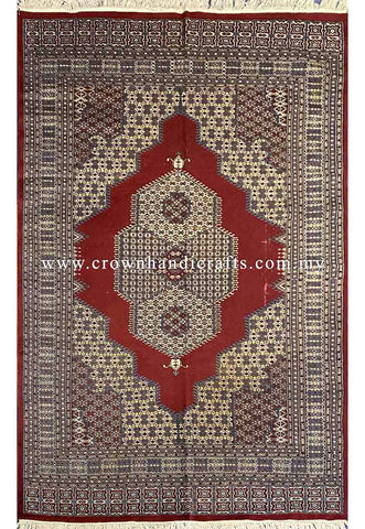 [9X6FT] Handmade Tribal Rug Persian Carpet Design 100% Wool Afghan Carpet High Quality Hand Knotted Authentic Afghan Tribal Carpet SILK WOOL CH 2166