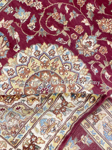 [6X4FT] Handmade Persian Carpet Design 100% Silk Wool High Quality Iranian Rug Turkey Carpet Handmade Authentic SK Kashmir Carpet SILK WOOL CH 2275