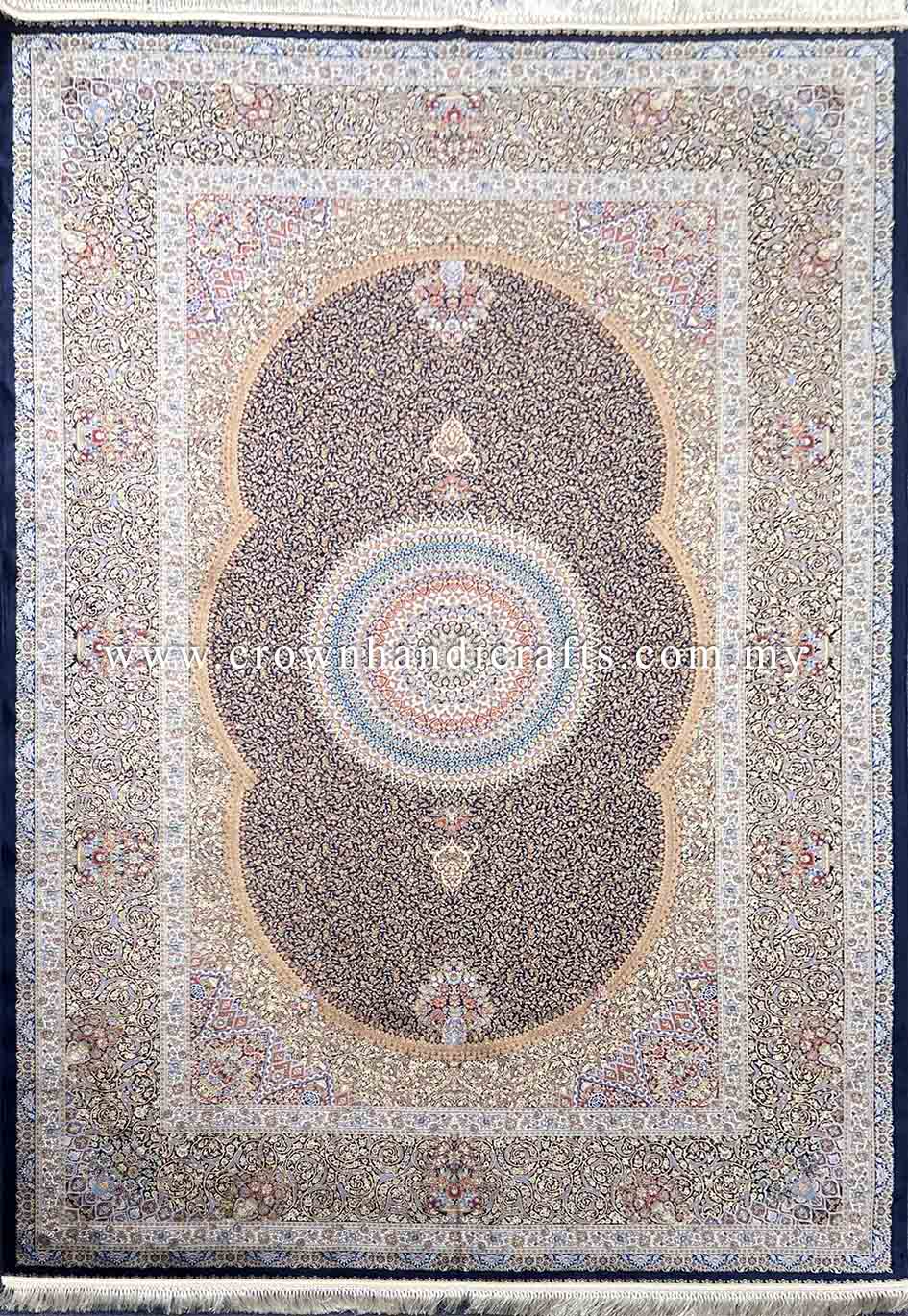 Certified Persian Carpet 100% Silk Premium Quality Made in Iran | Solomon SL09