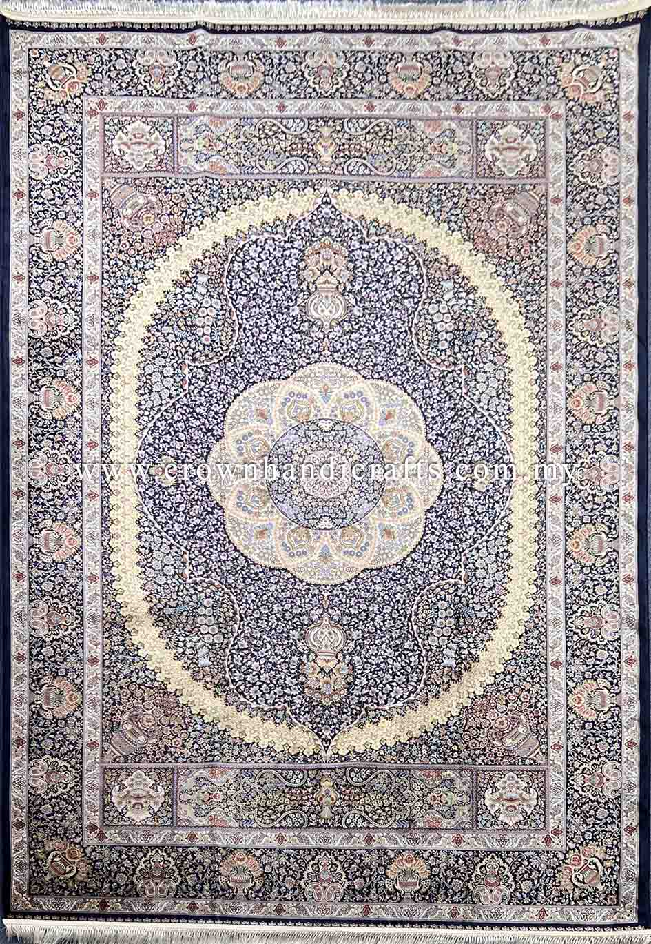 100% Silk Rug Iran Authentic Persian Carpet High End Premium Quality Man Made Elegant Feel | Solomon SL16
