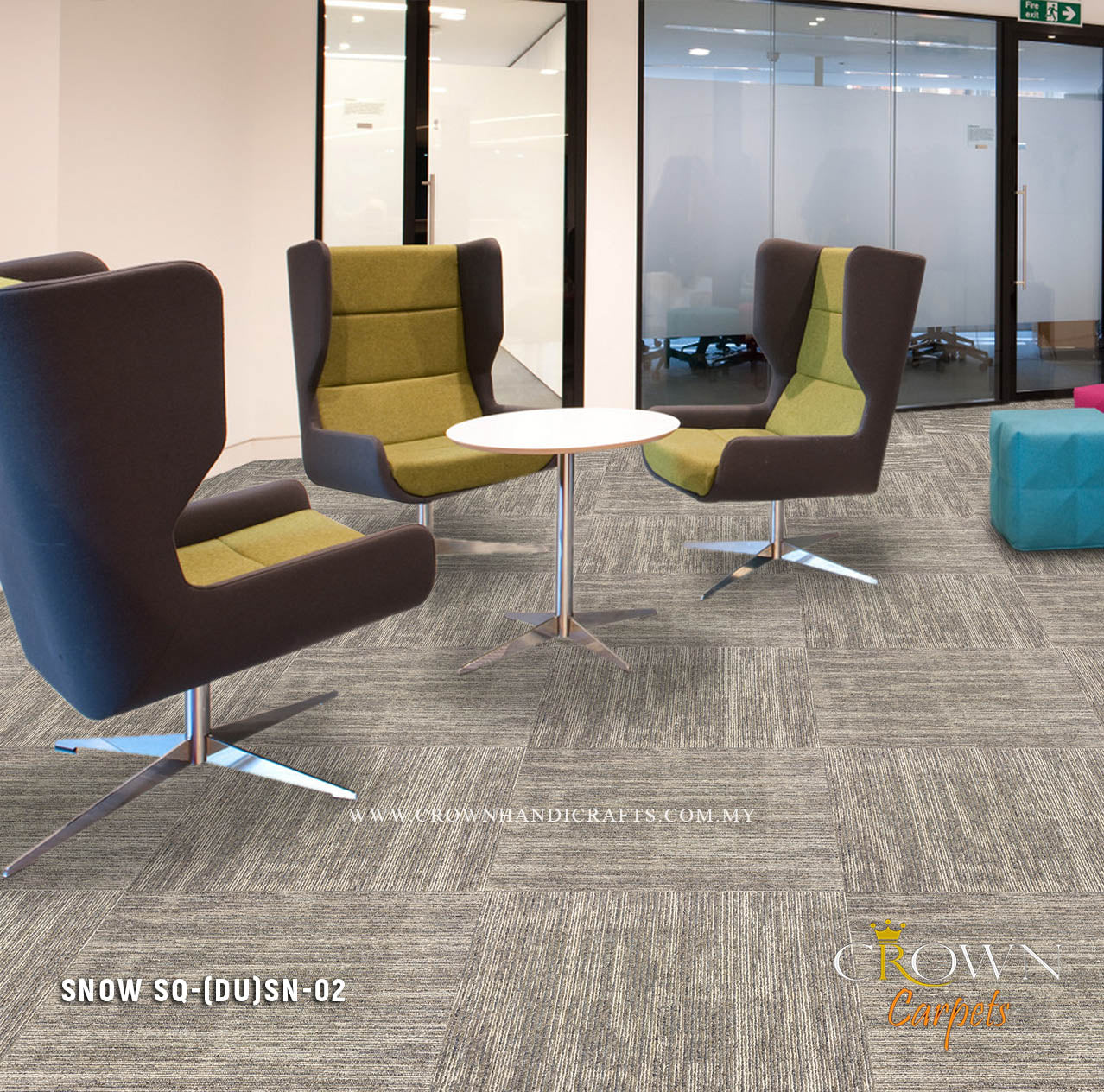 Attractive Floor Carpet Tile	| Snow SQ (DU)