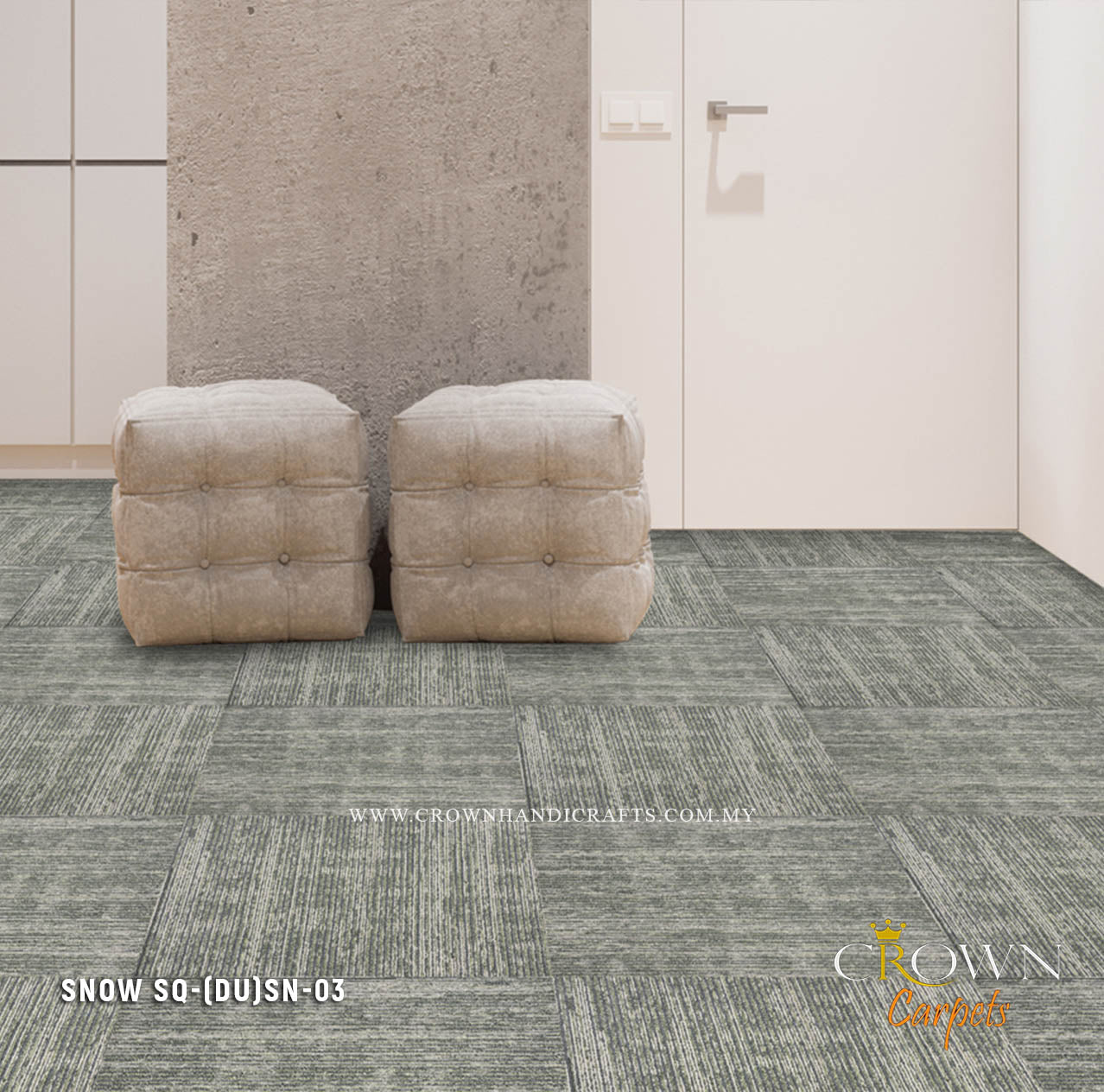 Attractive Floor Carpet Tile	| Snow SQ (DU)