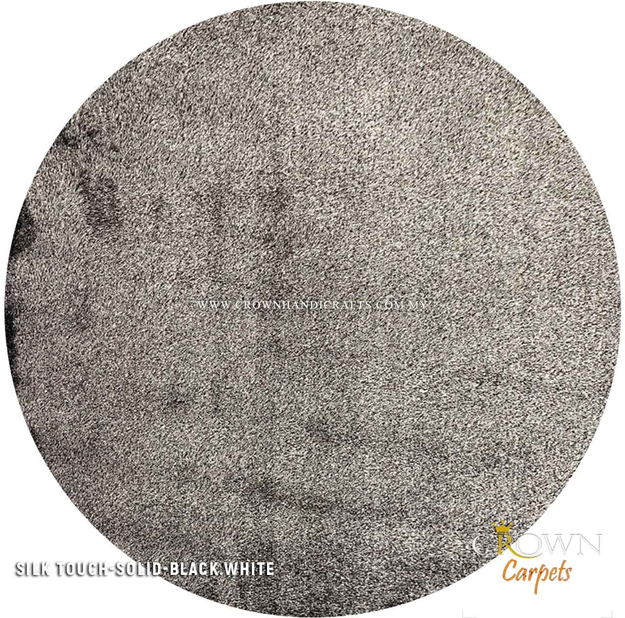 Experience Shaggy Round Style Rugs for Modern Living room Carpets | Silk Touch Shaggy Black White