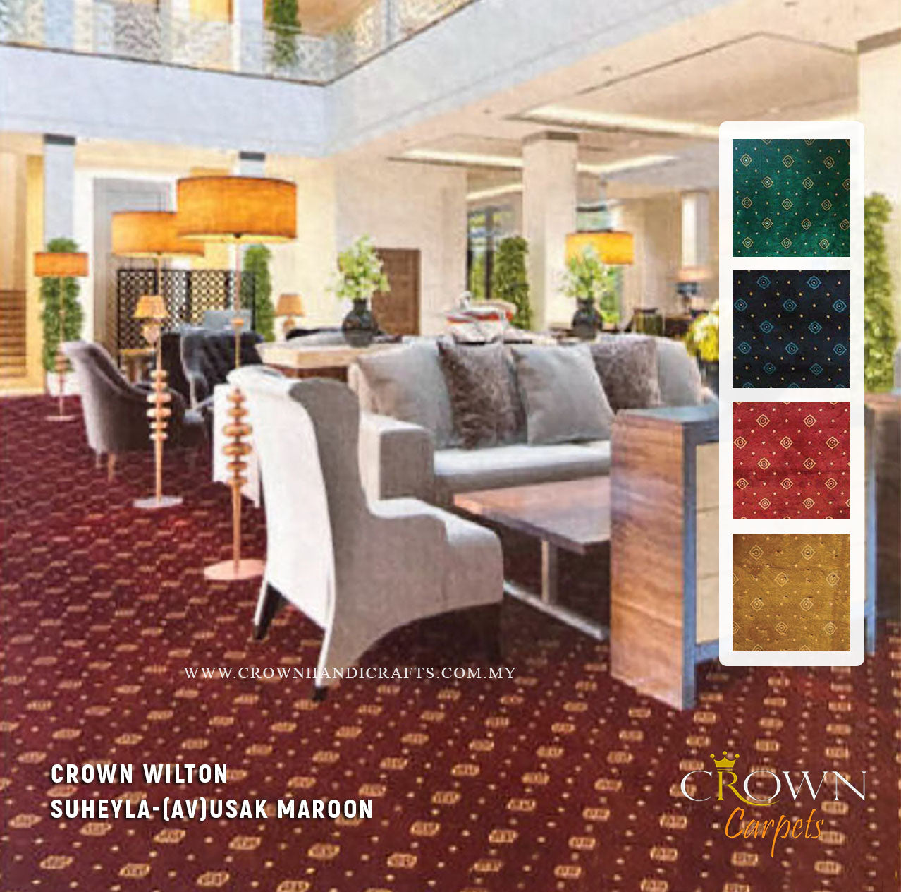 Indulge in luxury and durability with Wilton carpets | Crown Wilton Suheyla (AV) Wall To Wall Carpet