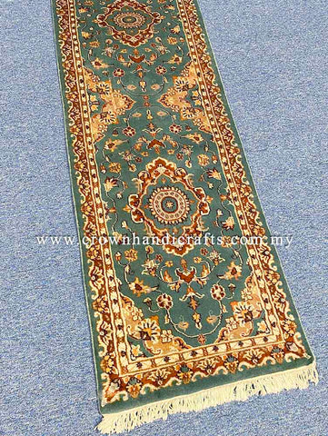 [6X2FT] Persian Runner | Authentic & Handcrafted with 100% Luxurious Silk & Wool | Exquisite Iranian Rug Highlighting Premium Turkish Craftsmanship | SK Kashmir Carpet Silk Wool CH-2252