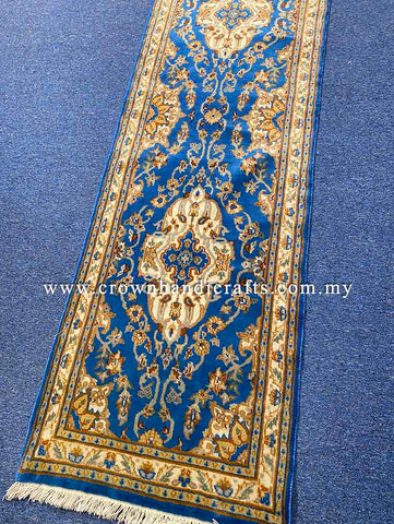 [12X2.5FT] Handcrafted Authentic Persian Runner | Luxurious 100% Silk & Wool Blend | Exquisite High-Quality Iranian Rug Featuring Turkish Craftsmanship | SK Kashmir Carpet Silk Wool CH-2264