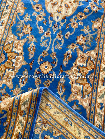 [12X2.5FT] Handcrafted Authentic Persian Runner | Luxurious 100% Silk & Wool Blend | Exquisite High-Quality Iranian Rug Featuring Turkish Craftsmanship | SK Kashmir Carpet Silk Wool CH-2264