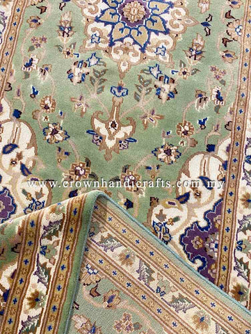 [12X2.5FT] Authentic Handmade Persian Runner | Premium 100% Silk & Wool | High-Quality Iranian Rug with Exquisite Turkish Craftsmanship | SK Kashmir Carpet Silk Wool CH-2374