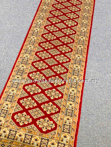 [13X2.5FT] Authentic Persian Runner | Luxuriously Handcrafted with 100% Premium Silk & Wool | Exquisite Iranian Rug Showcasing Turkish Craftsmanship | SK Kashmir Carpet Silk Wool CH-2375