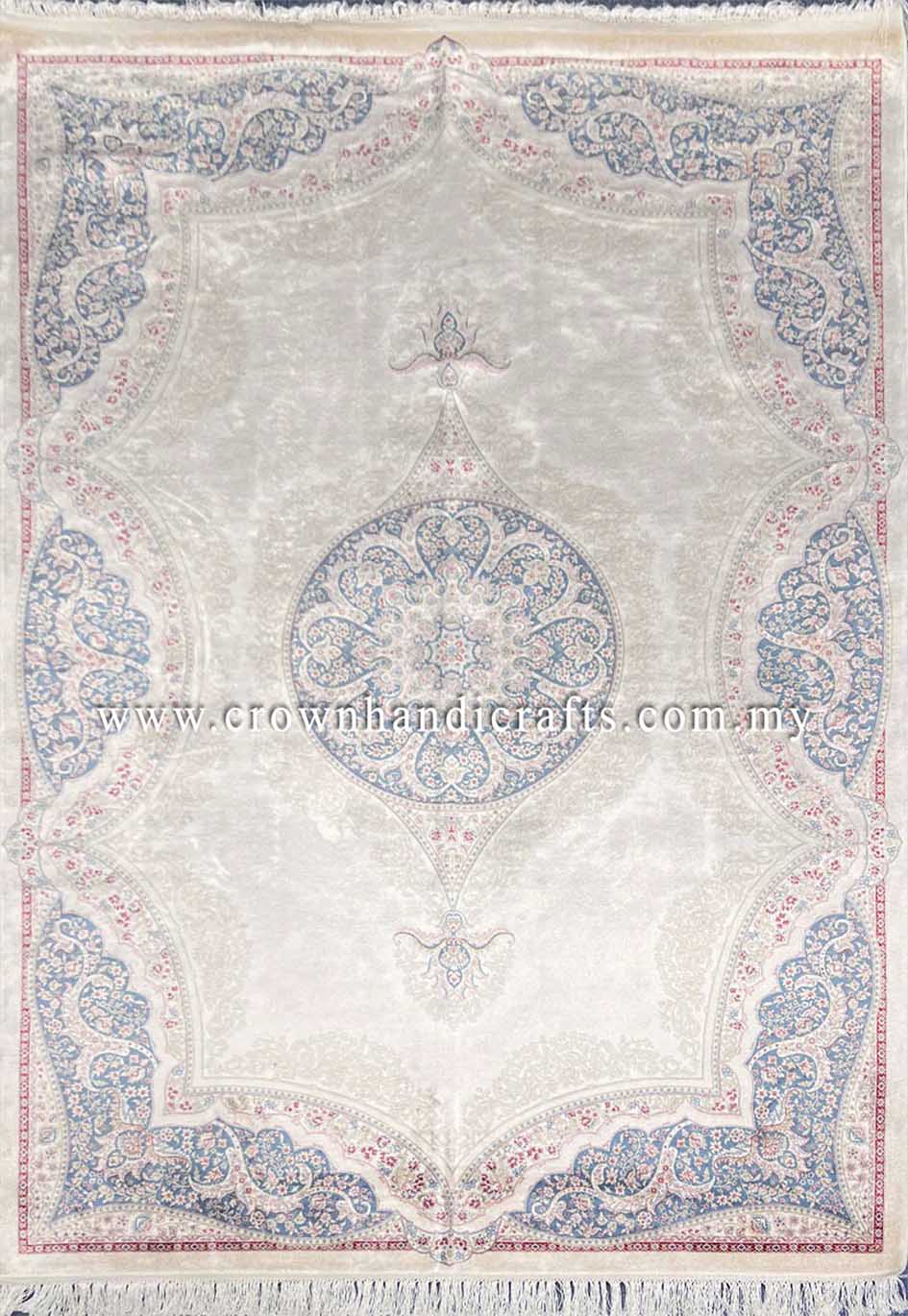 100% Silk Rug Iran Authentic Persian Carpet High End Premium Quality Man Made Elegant Feel | Tashkent T445B