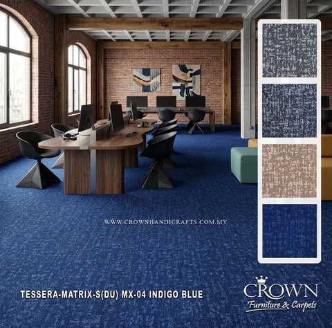 Stylish Carpet Tiles | Modern Textured Flooring for Contemporary Office Interiors | Tessera-Matrix Sq (DU)
