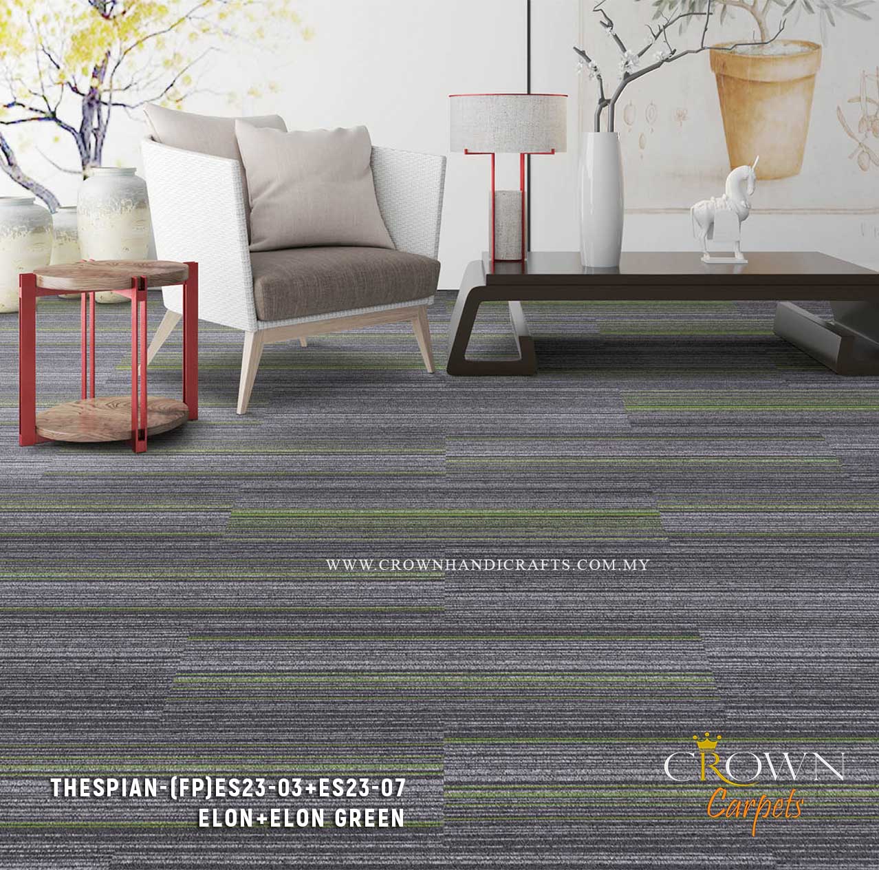 Excellent Patterned Carpet Tiles | Thespian-Essential Plank (FP)