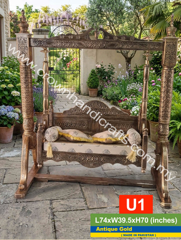 Grand Heritage Swing – Artisan Craftsmanship in Premium Rosewood | U1 (ANTIQUE GOLD)