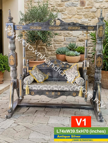 Artisan Palace Swing – Inspired by Traditional Royal Living | V1 (ANTIQUE SILVER)