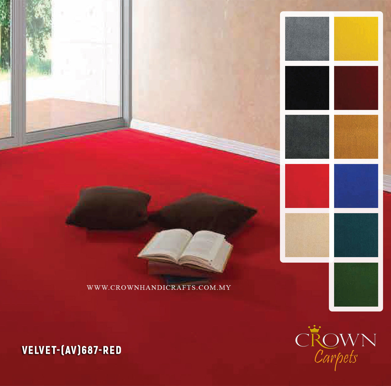 Shop Luxury Range Carpets in Kuala Lumpur | Velvet (AV) Wall To Wall Carpet