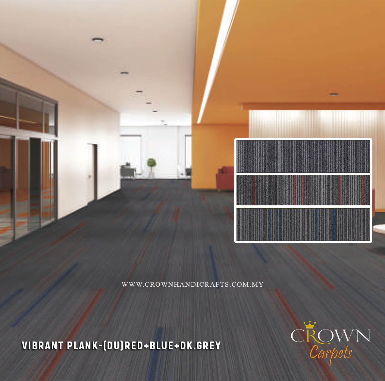 Amazing Tile Carpet for Office | Vibrant Plank (DU)