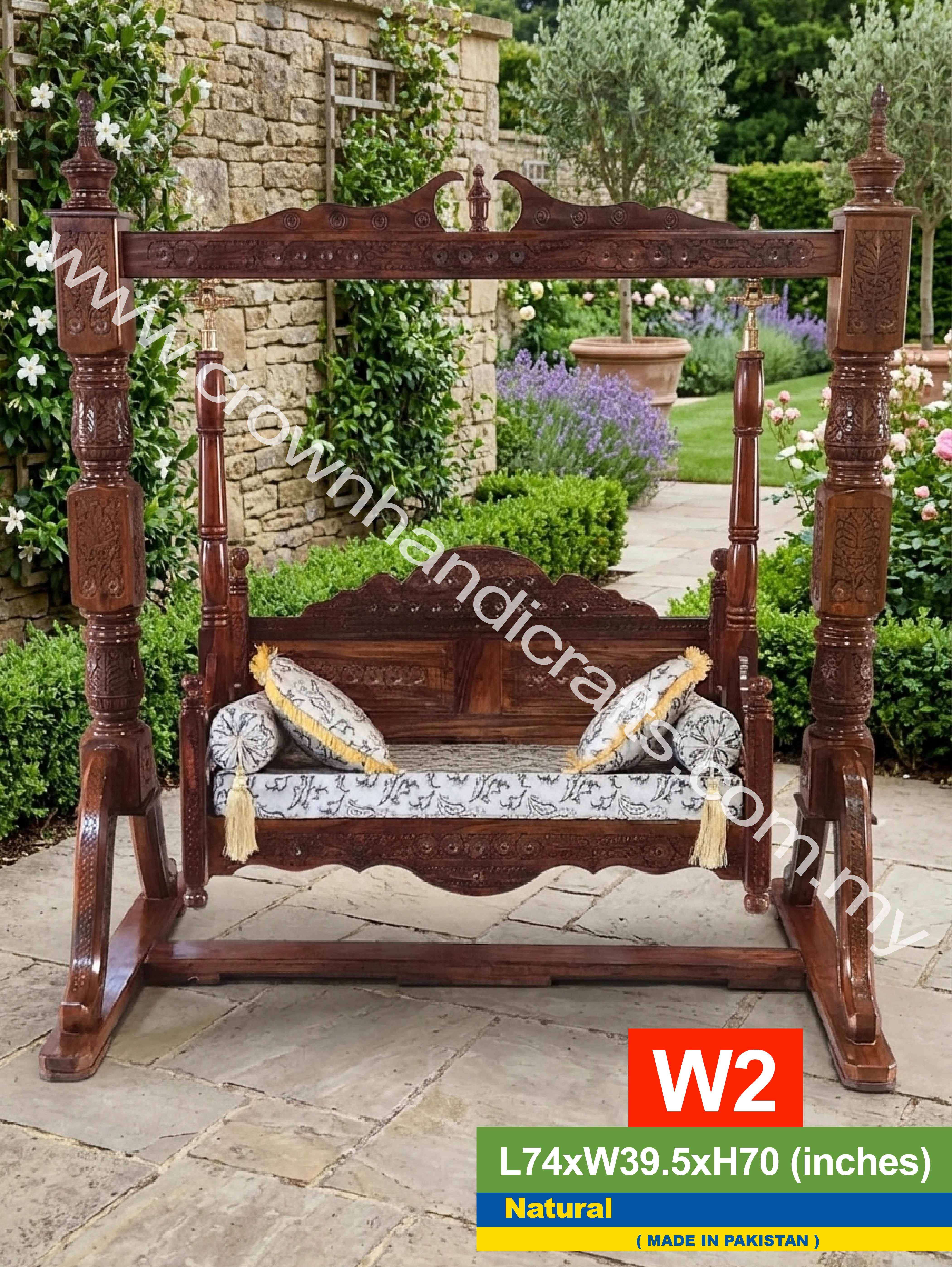Royal Artisan Rosewood Swing – Crafted to Celebrate Heritage and Comfort | W2 (NATURAL)