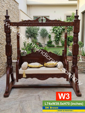 South Asian Royal Swing – Timeless Design with Handcrafted Excellence | W3 (DK BROWN)