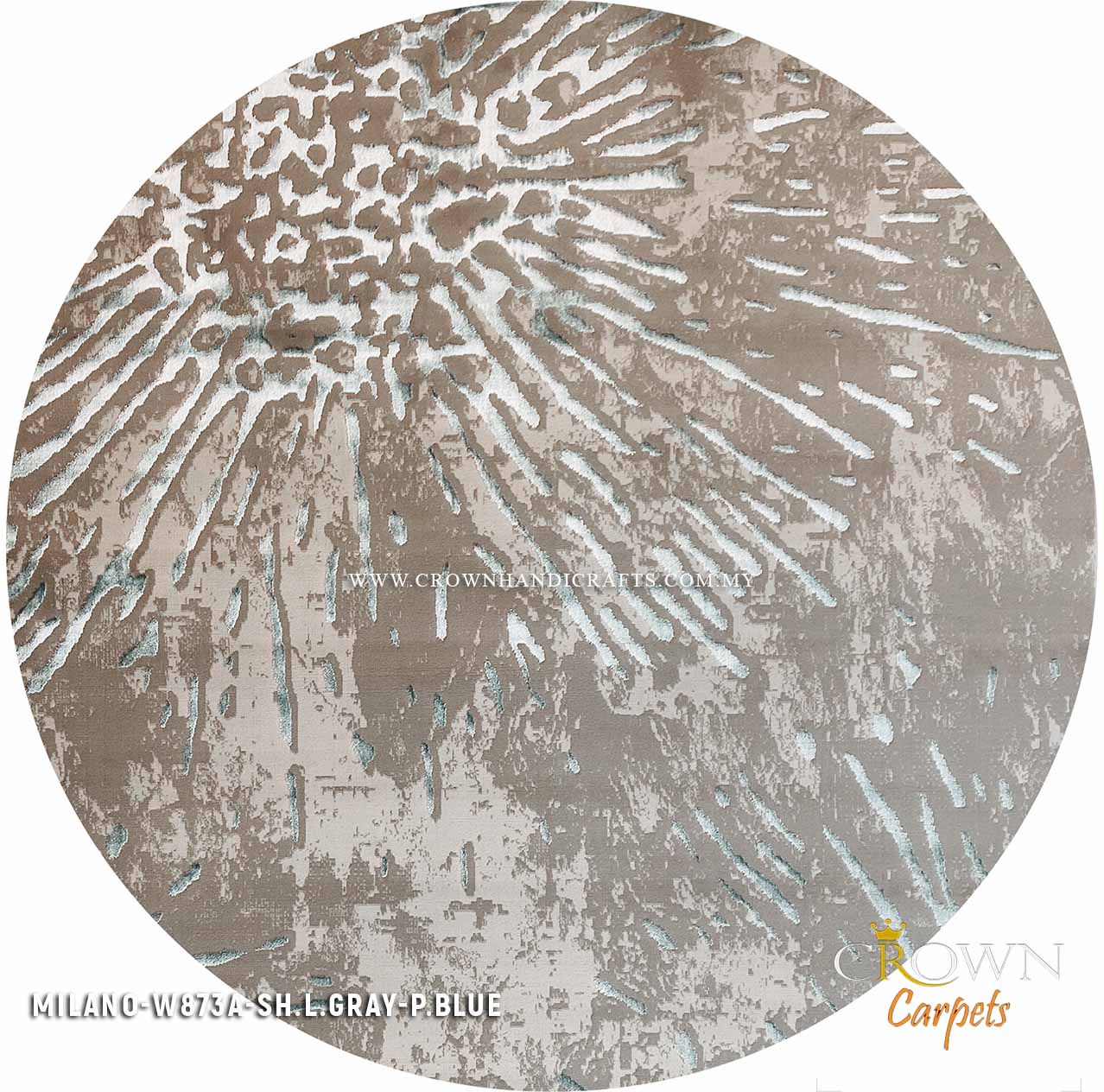 Shop Modern Carpets Abstract Designs Nordic Rugs | Milano W873A-SH.L.Gray P.Blue