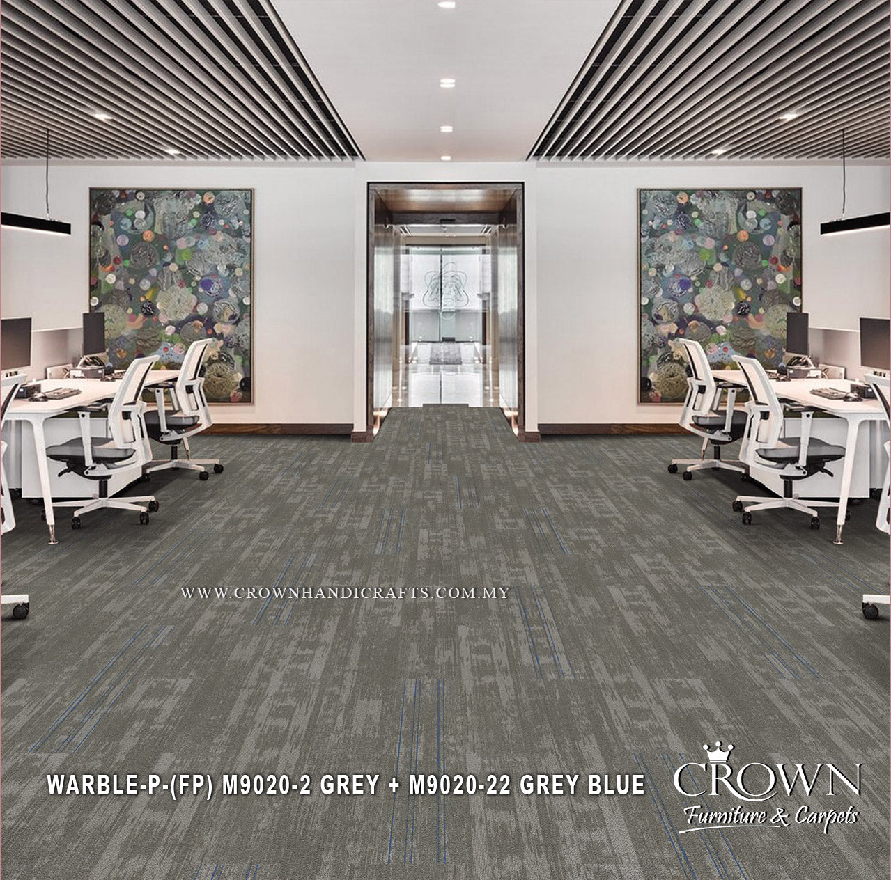 Modern Modular Carpet Tiles – Professional Flooring for Office Interiors | Warble-Essential (FP)