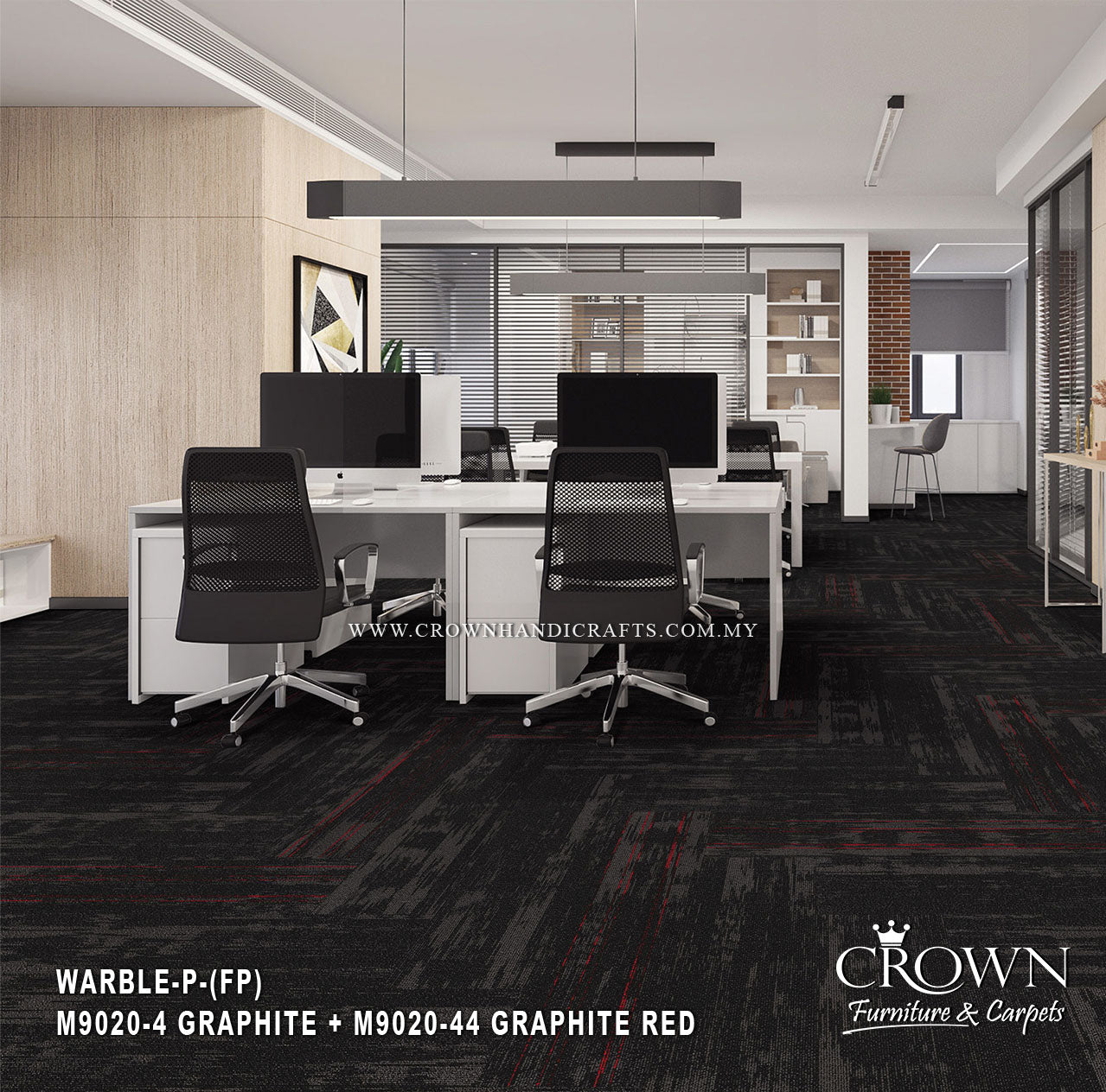 Modern Modular Carpet Tiles – Professional Flooring for Office Interiors | Warble-Essential (FP)