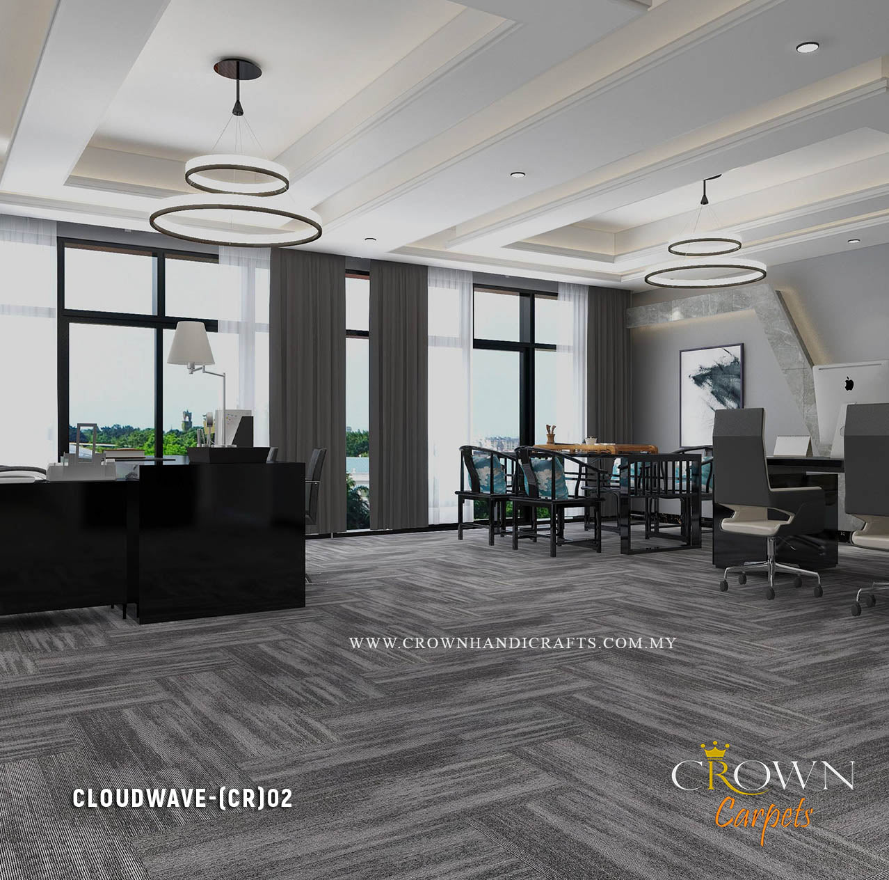 High Quality Carpet Tile | Cloudwave Plank (CR)